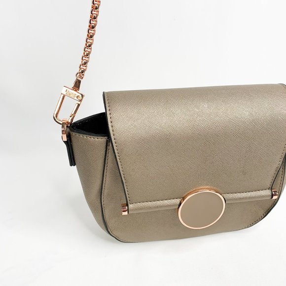 Dune London Bags Dune London Pewter Bronze Flap Crossbody Bag Poshmark